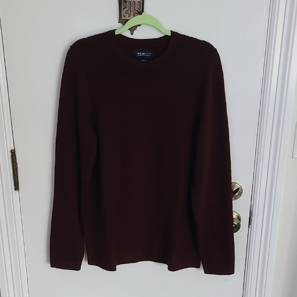 Kenneth Cole Men's Dark Burgundy Sweater